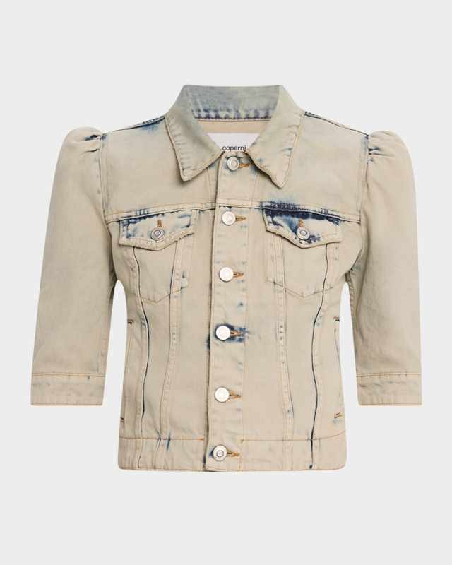 Slim Fit Cropped Denim Jacket